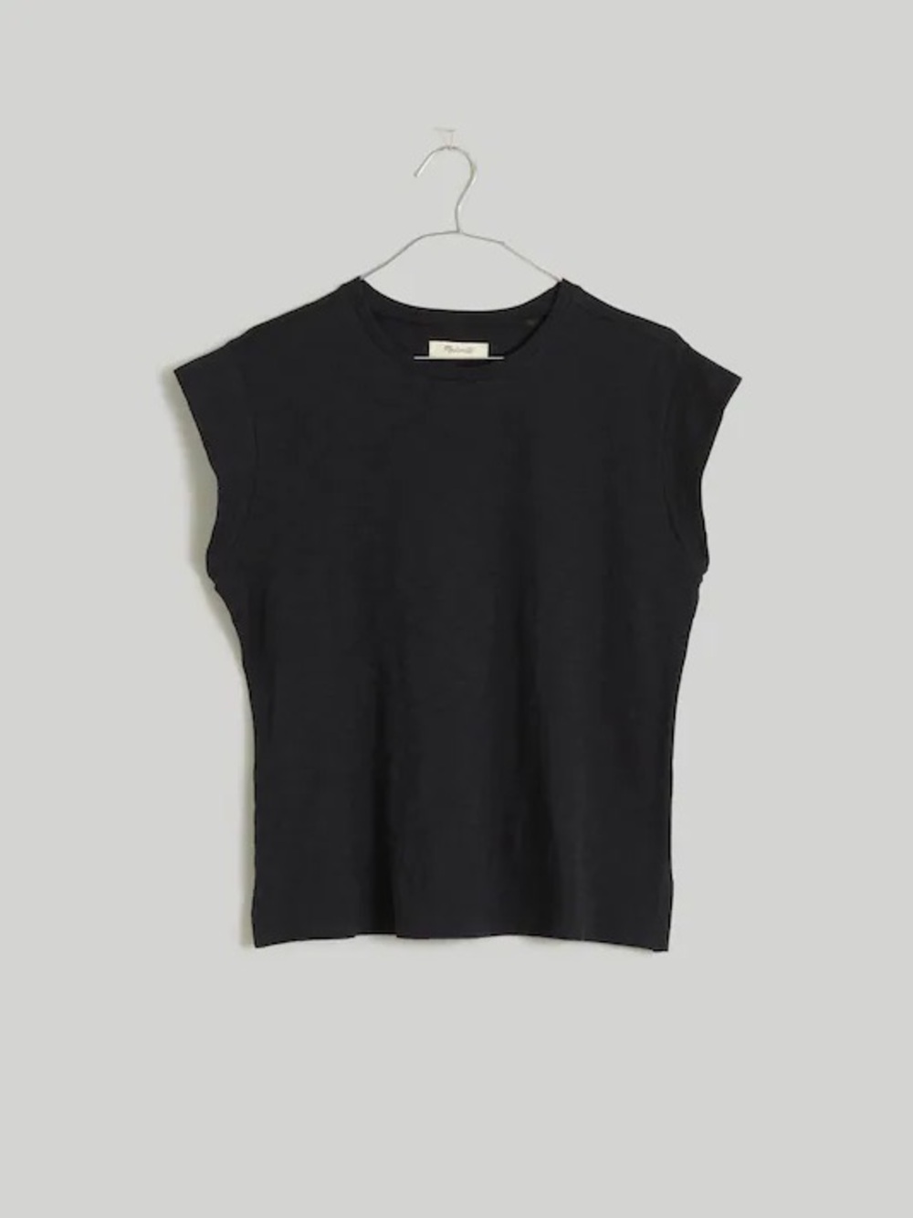 Madewell Slub Crewneck Muscle Tee in black size medium